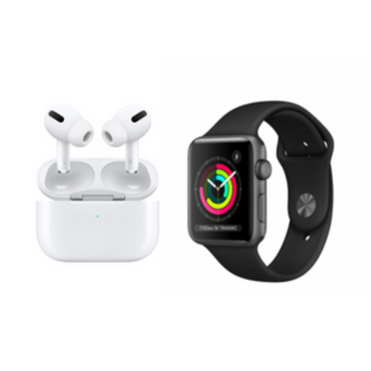 Reloj inteligente negro+ Airpods