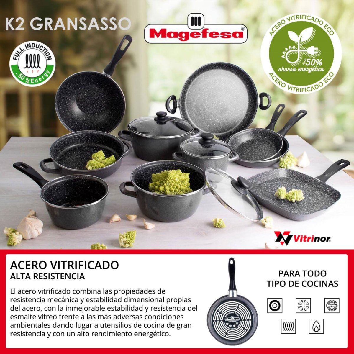 Set de 3 Sartenes Magefesa K2 Gransasso