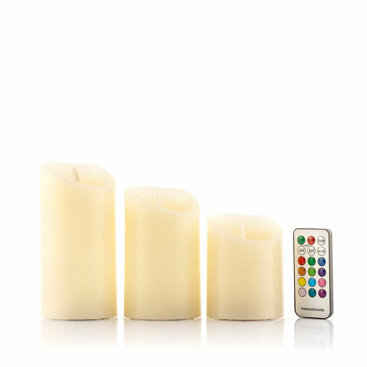 Velas LED Multicolor Lendles 3 Unidades