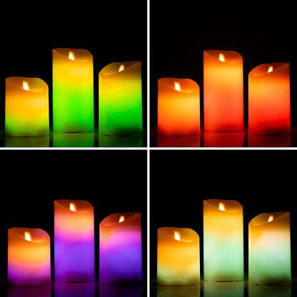 Velas LED Multicolor Lendles 3 Unidades